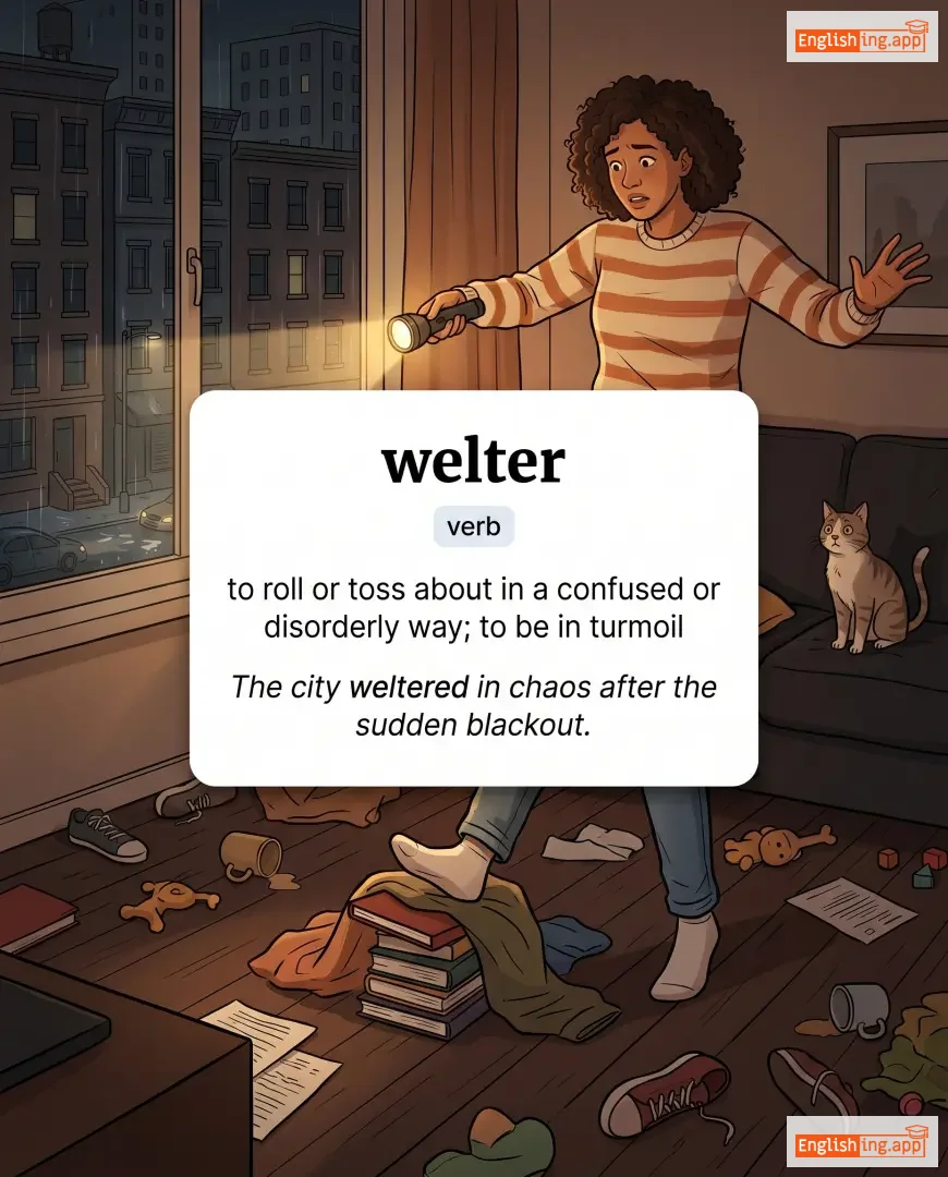welter definition card — visual illustration of the meaning