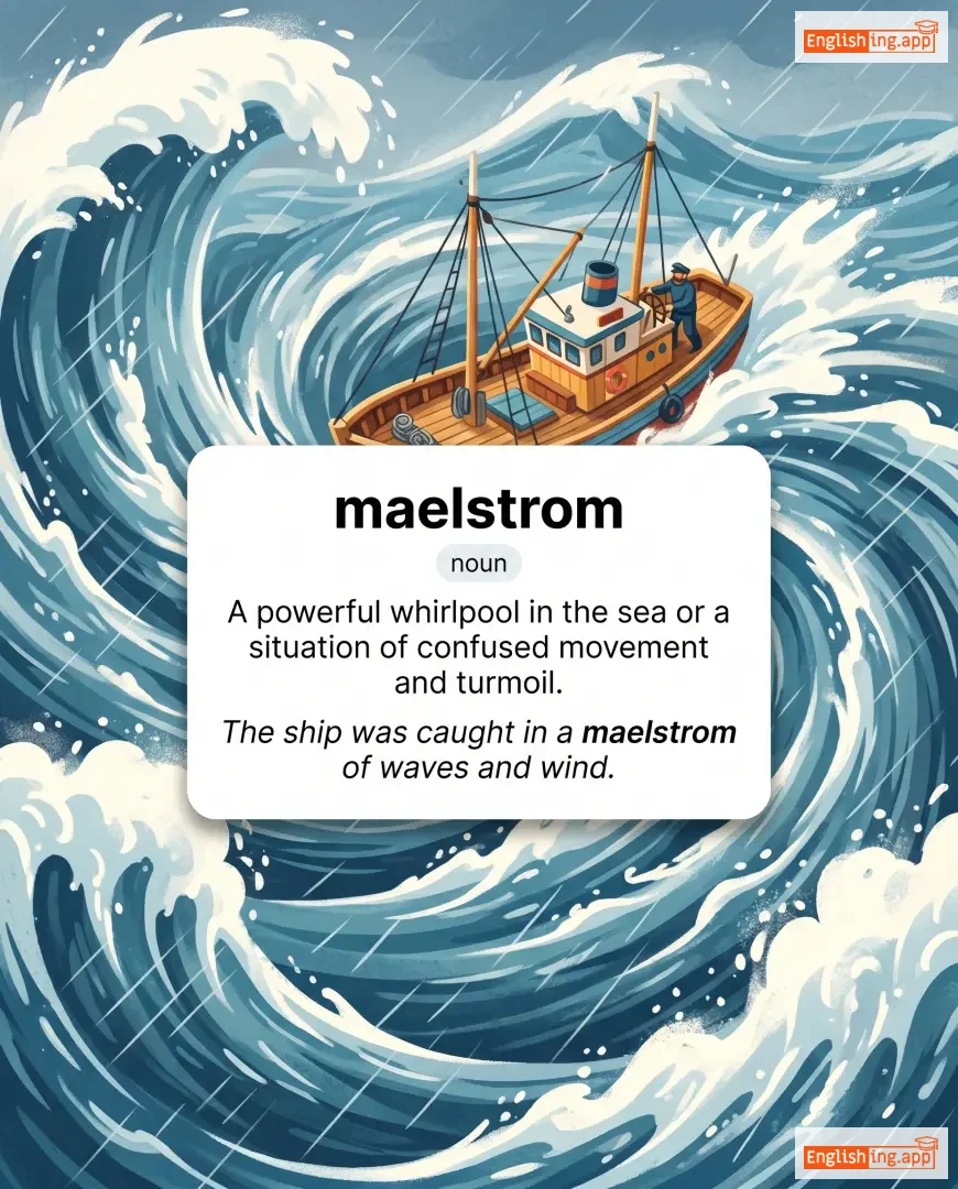 maelstrom definition card — visual illustration of the meaning