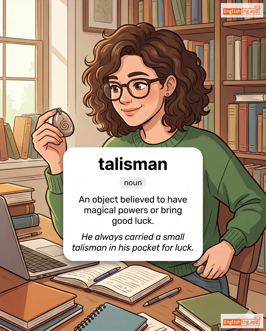 talisman definition card — visual illustration of the meaning