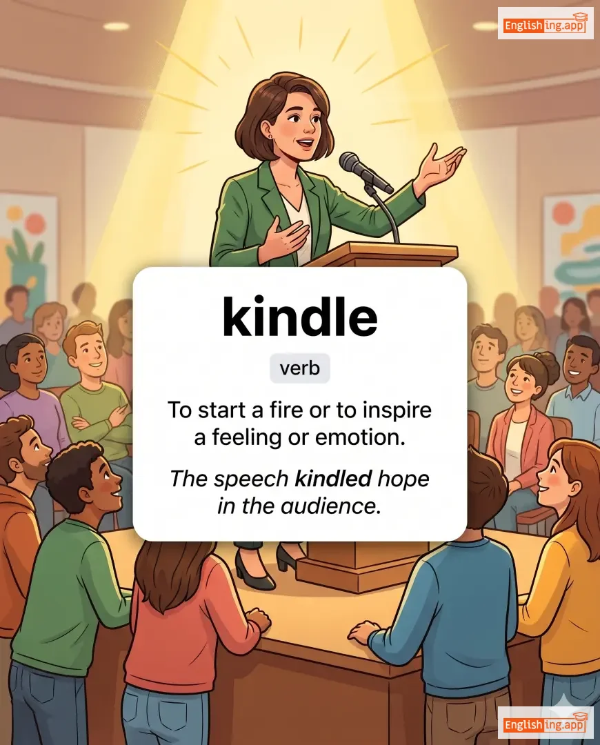 kindle definition card — visual illustration of the meaning