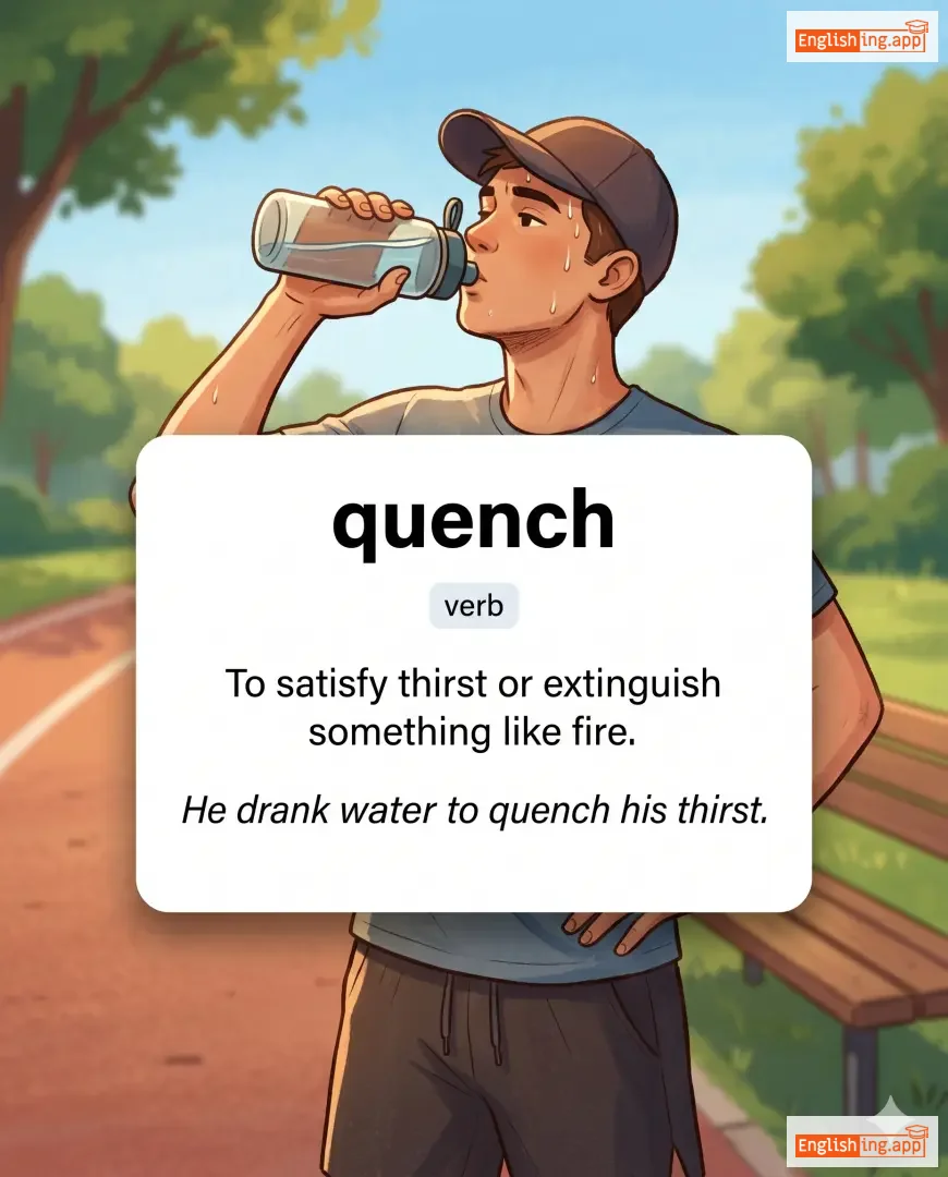 quench definition card — visual illustration of the meaning