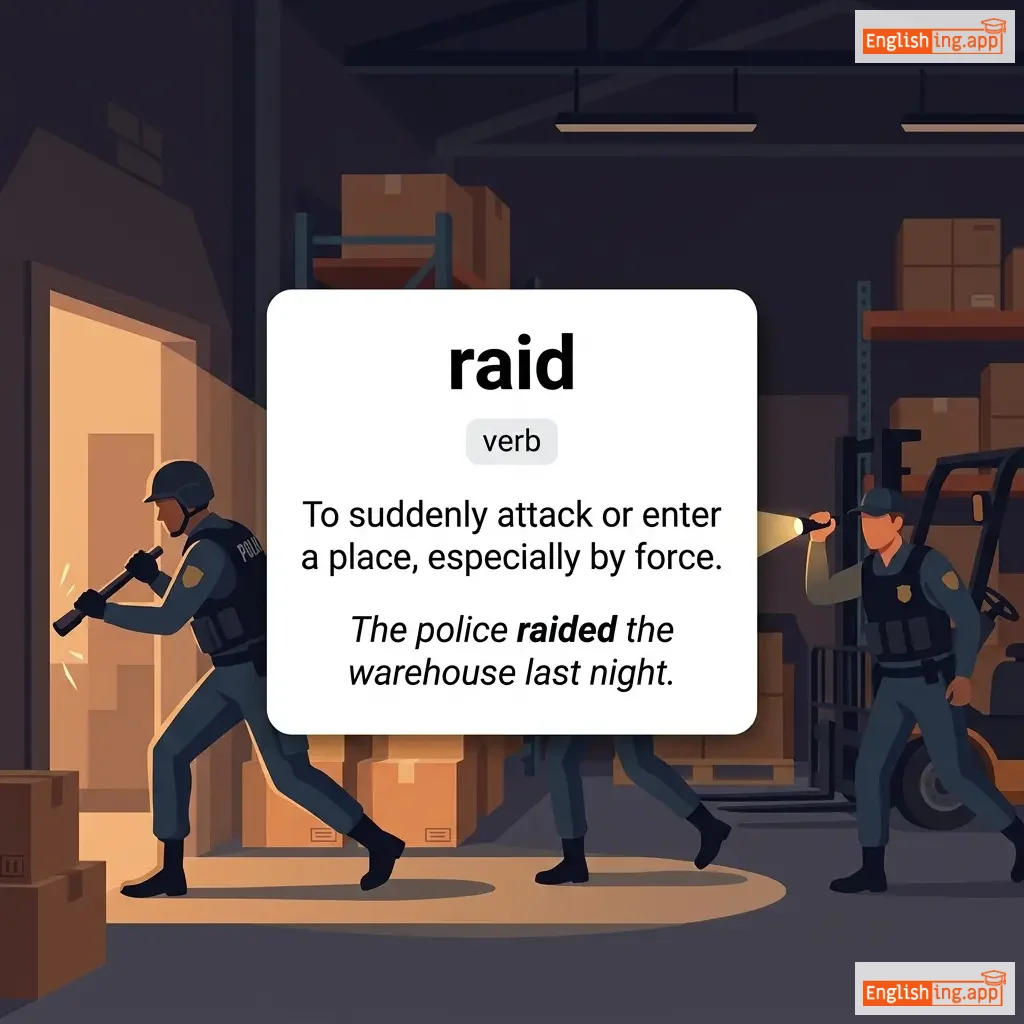 raid definition card — visual illustration of the meaning