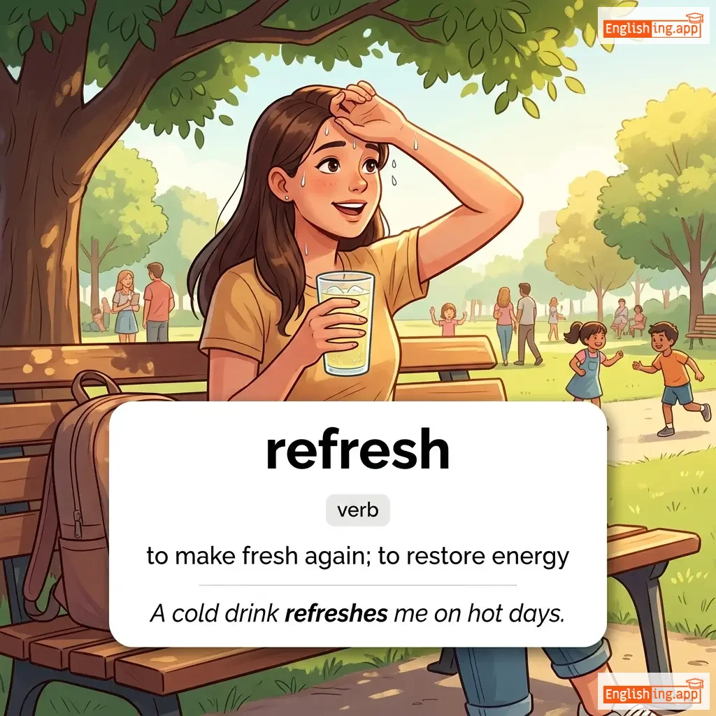 refresh definition card — visual illustration of the meaning