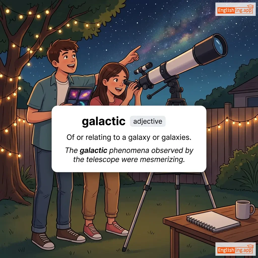 galactic definition card — visual illustration of the meaning