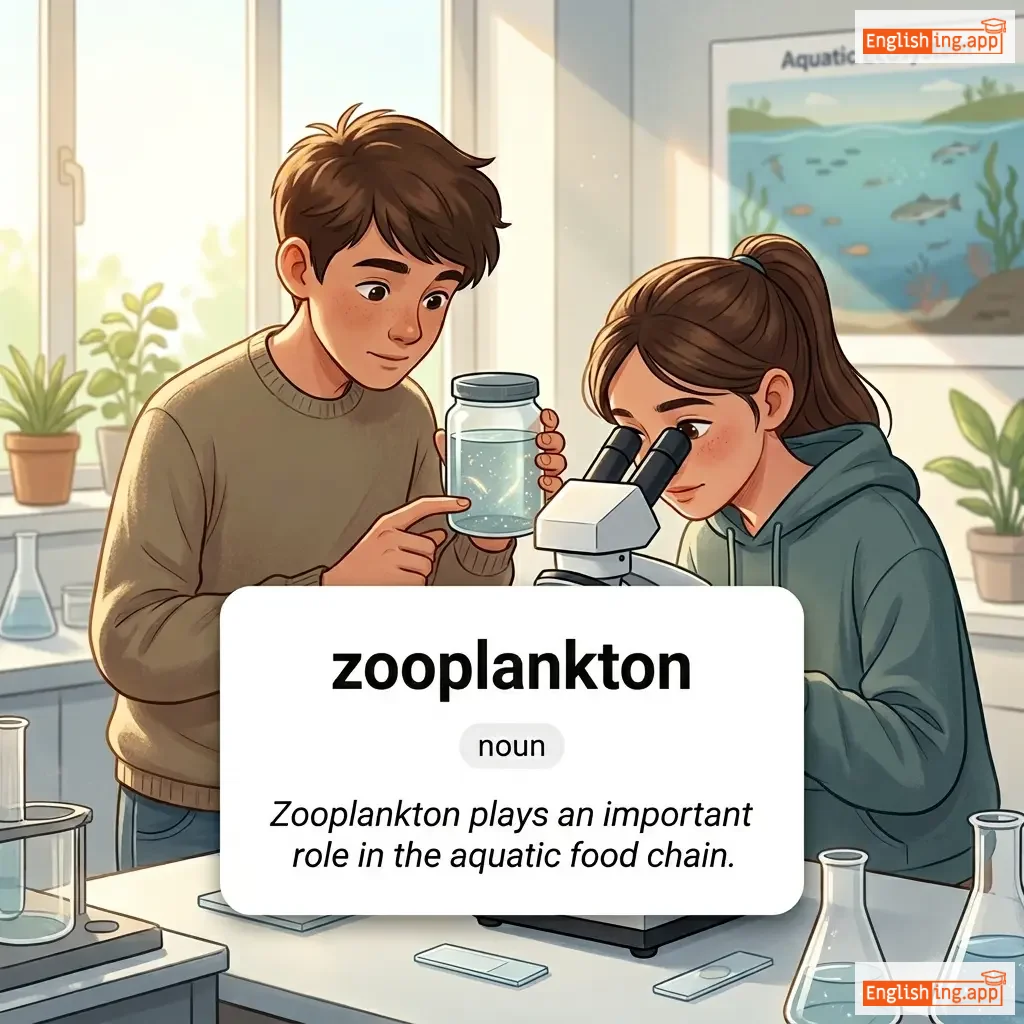 zooplankton definition card — visual illustration of the meaning