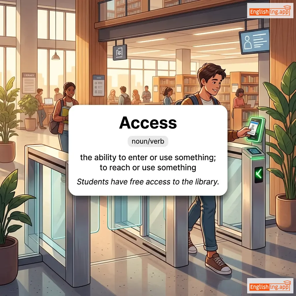 Access definition card — visual illustration of the meaning