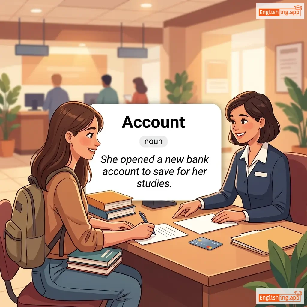 Account definition card — visual illustration of the meaning