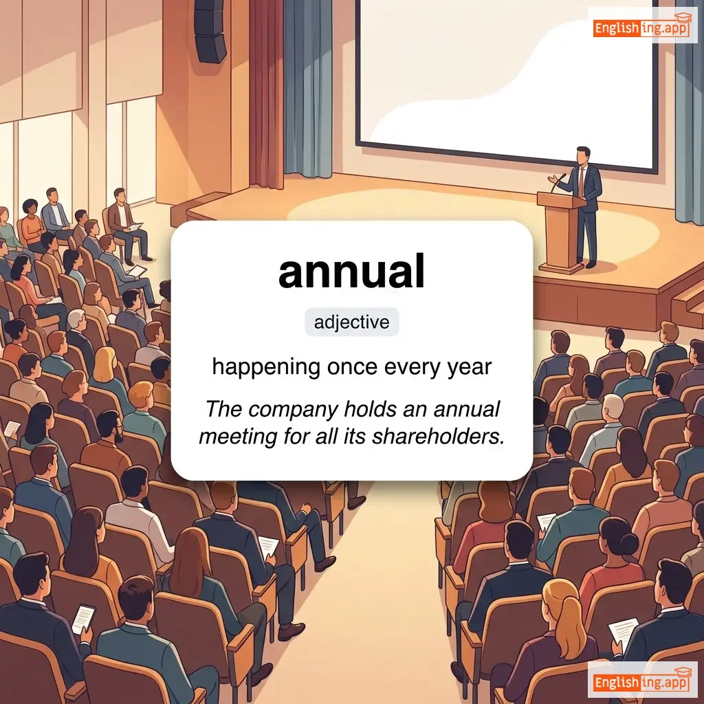 annual definition card — visual illustration of the meaning