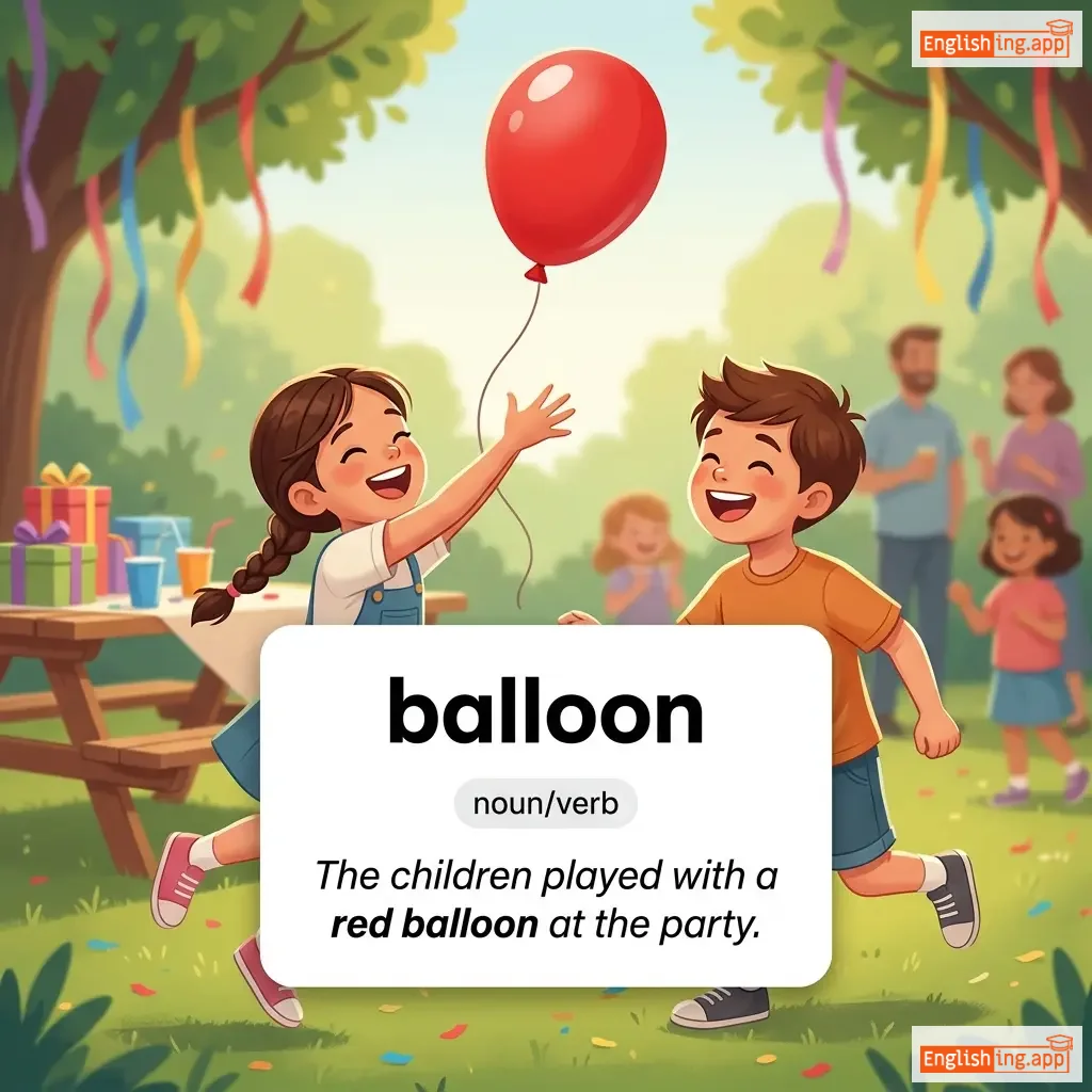 balloon definition card — visual illustration of the meaning
