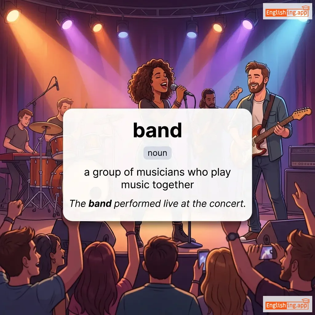 band definition card — visual illustration of the meaning