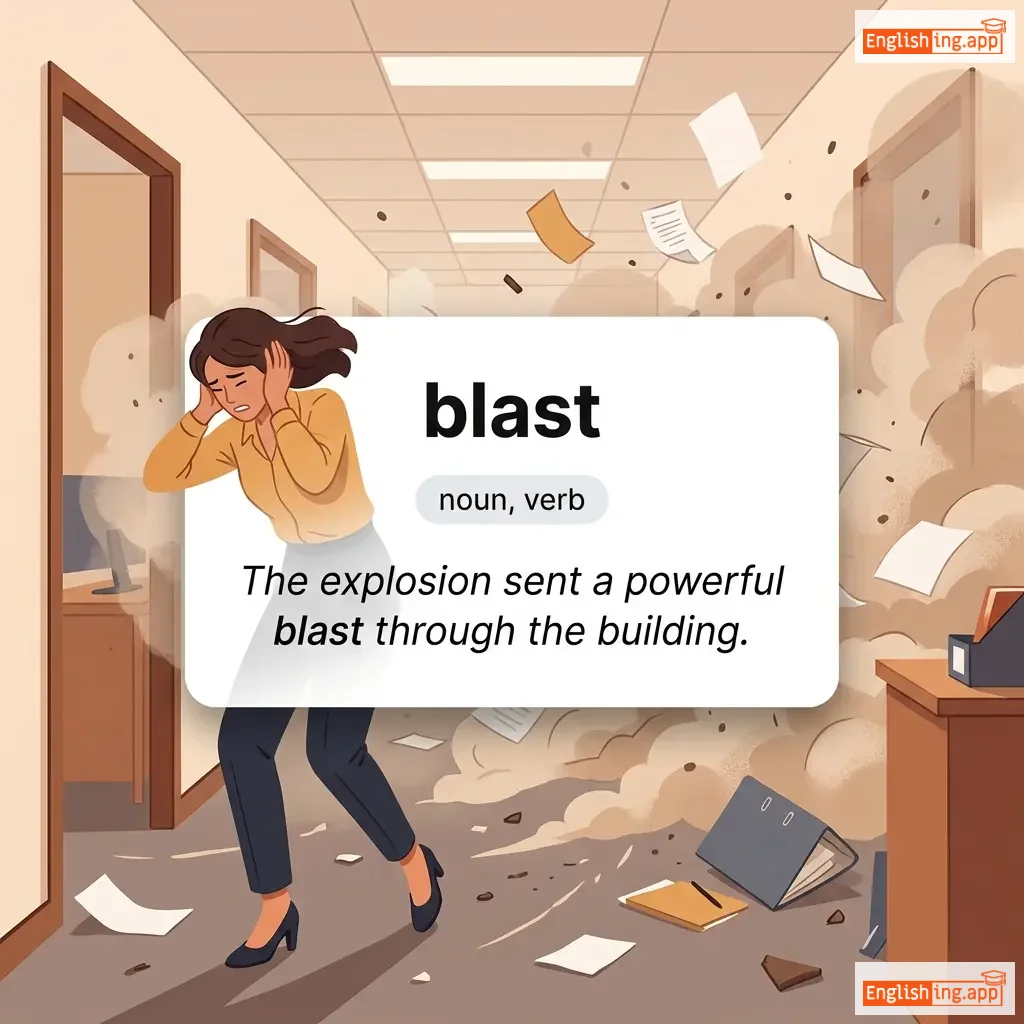 blast definition card — visual illustration of the meaning