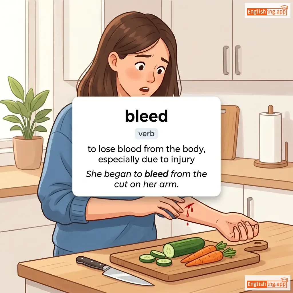 bleed definition card — visual illustration of the meaning