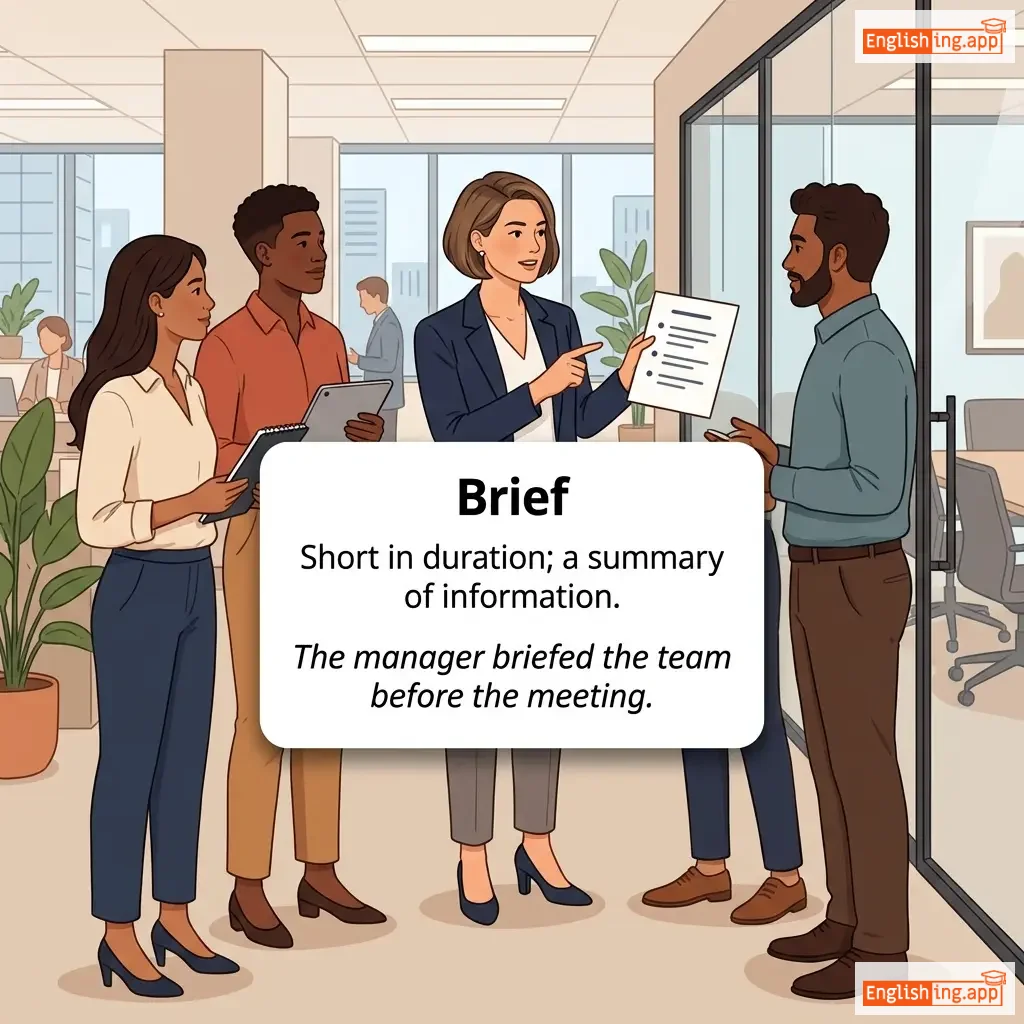 Brief definition card — visual illustration of the meaning