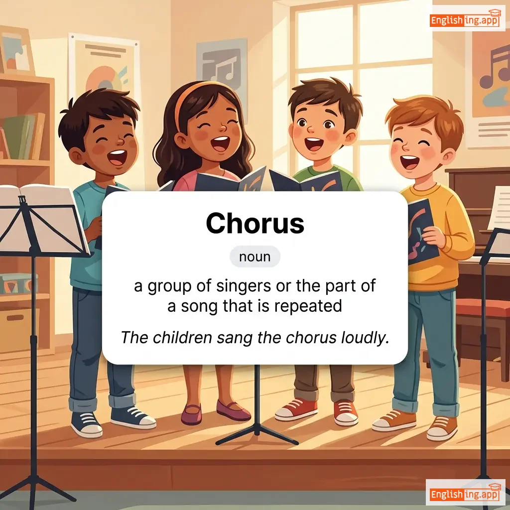 Chorus definition card — visual illustration of the meaning