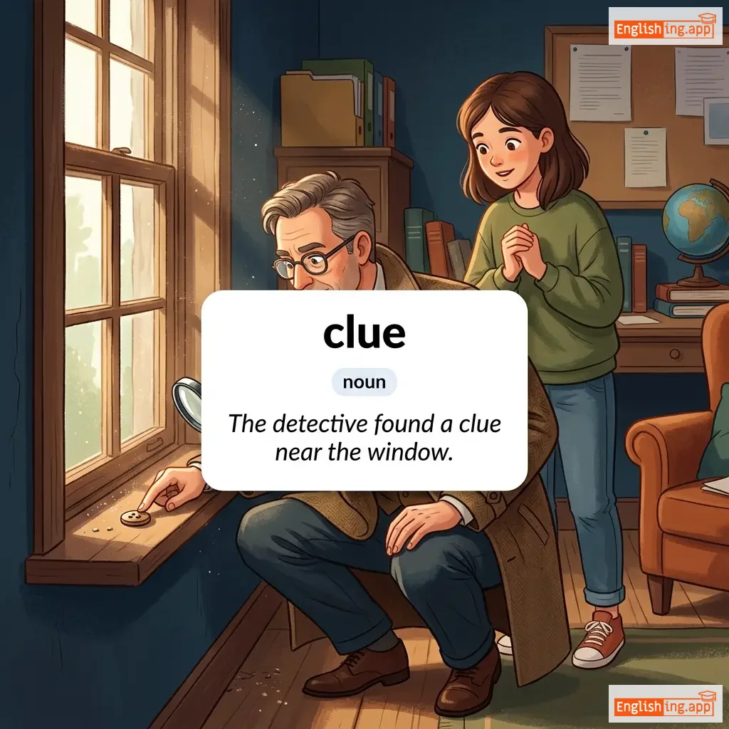 clue definition card — visual illustration of the meaning