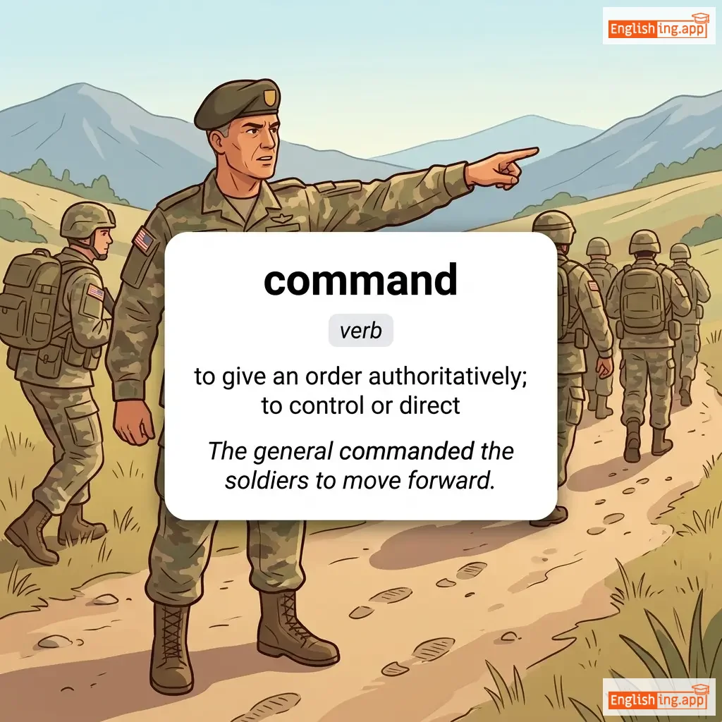 command definition card — visual illustration of the meaning