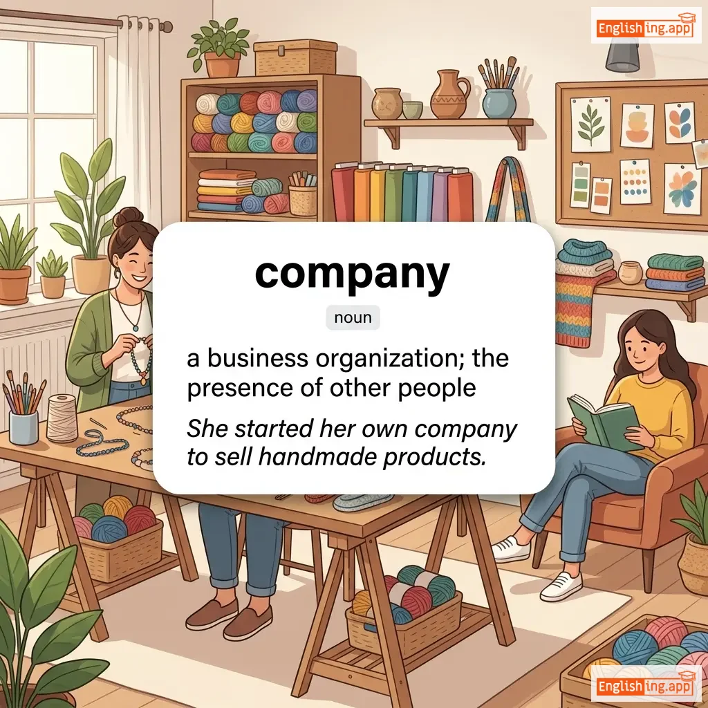 company definition card — visual illustration of the meaning