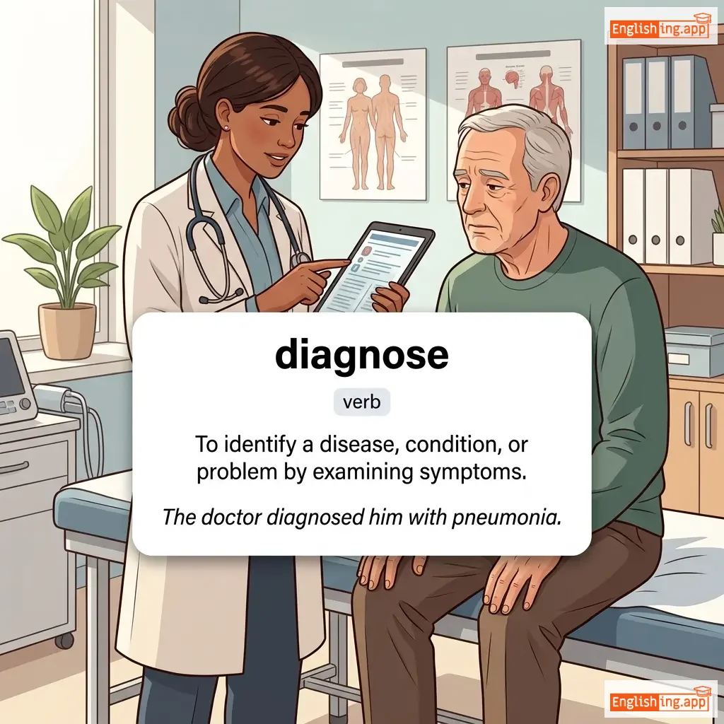 diagnose definition card — visual illustration of the meaning