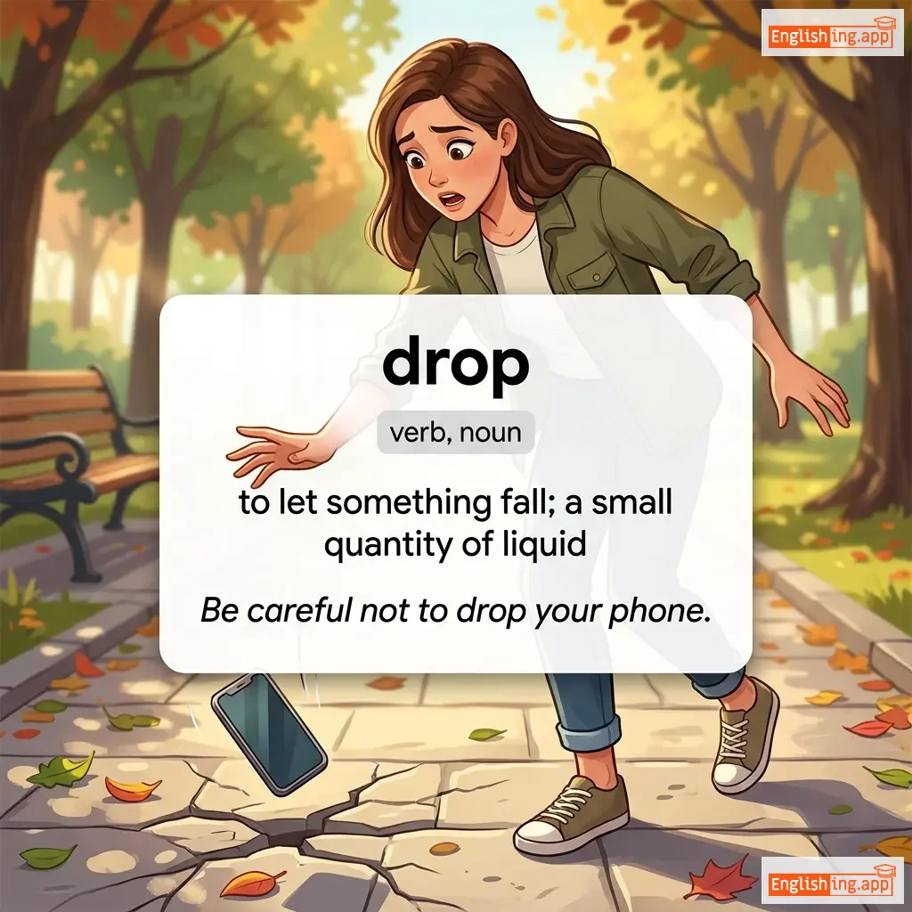drop definition card — visual illustration of the meaning