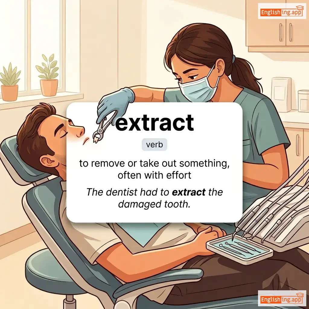 extract definition card — visual illustration of the meaning
