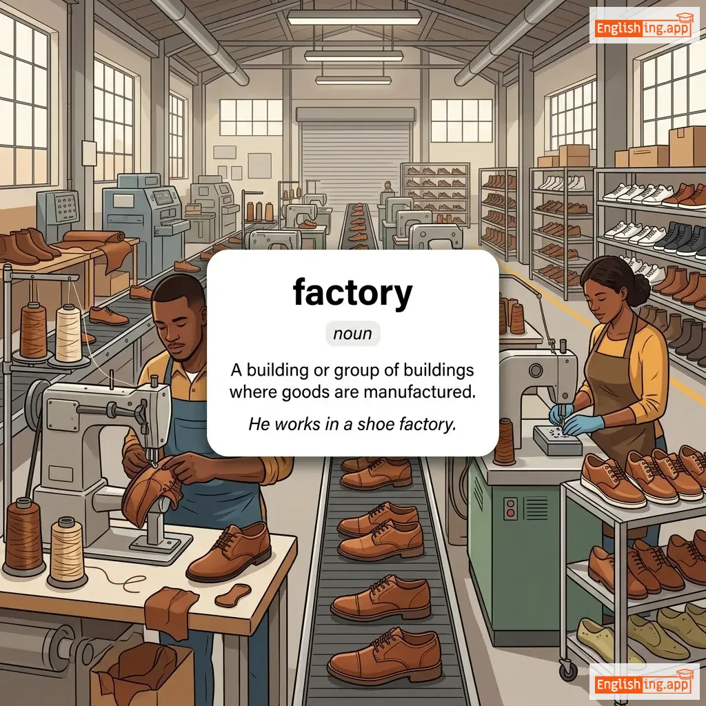 factory definition card — visual illustration of the meaning