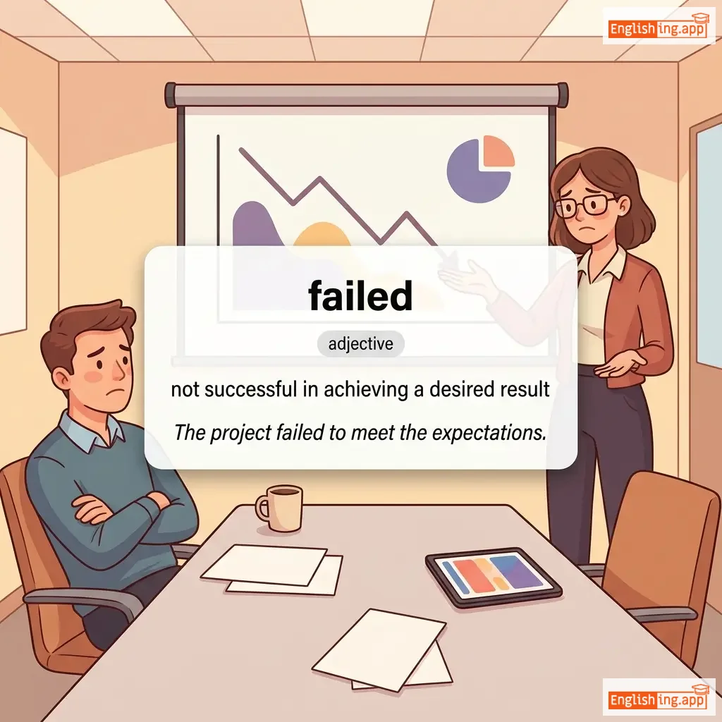 failed definition card — visual illustration of the meaning