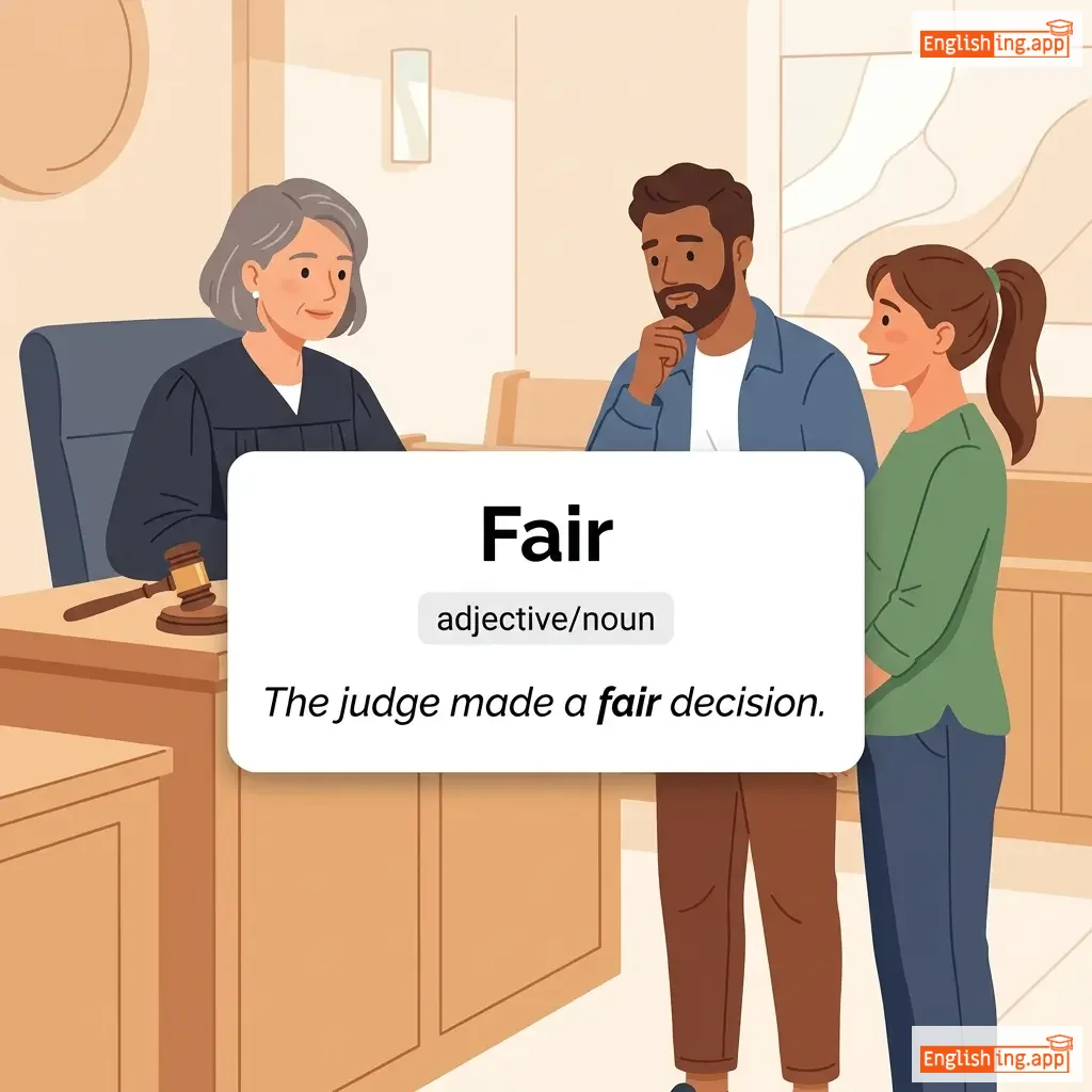 Fair definition card — visual illustration of the meaning