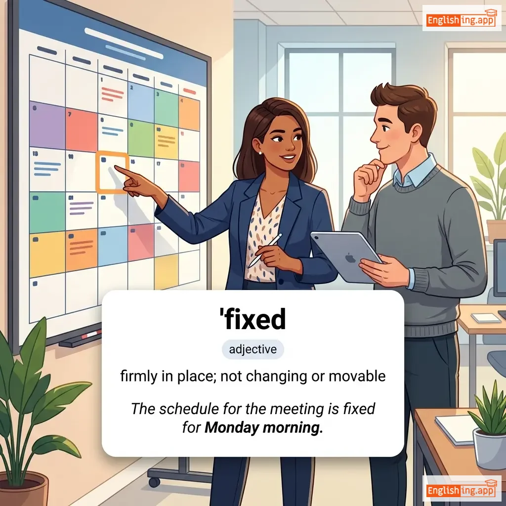 fixed definition card — visual illustration of the meaning