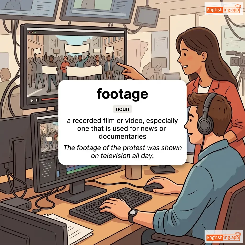 footage definition card — visual illustration of the meaning