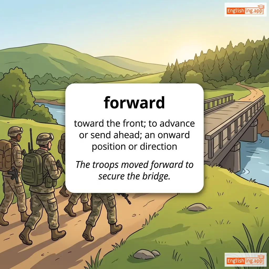 forward definition card — visual illustration of the meaning