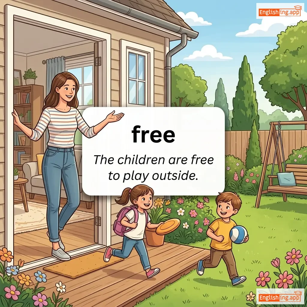 free definition card — visual illustration of the meaning