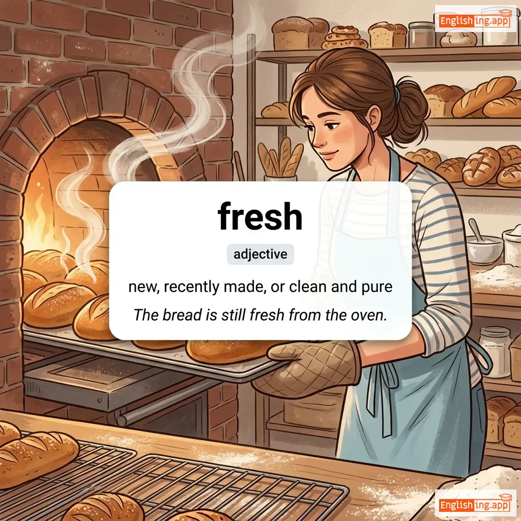 fresh definition card — visual illustration of the meaning