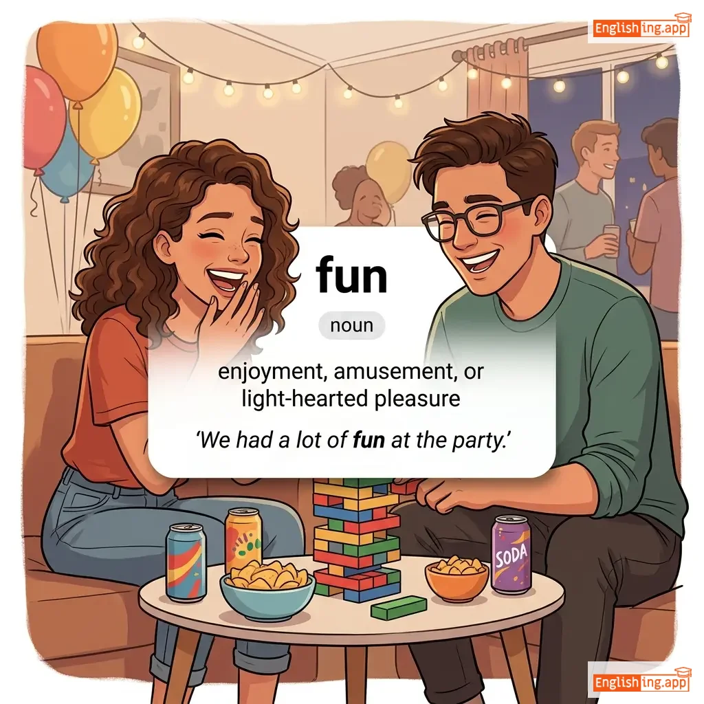fun definition card — visual illustration of the meaning