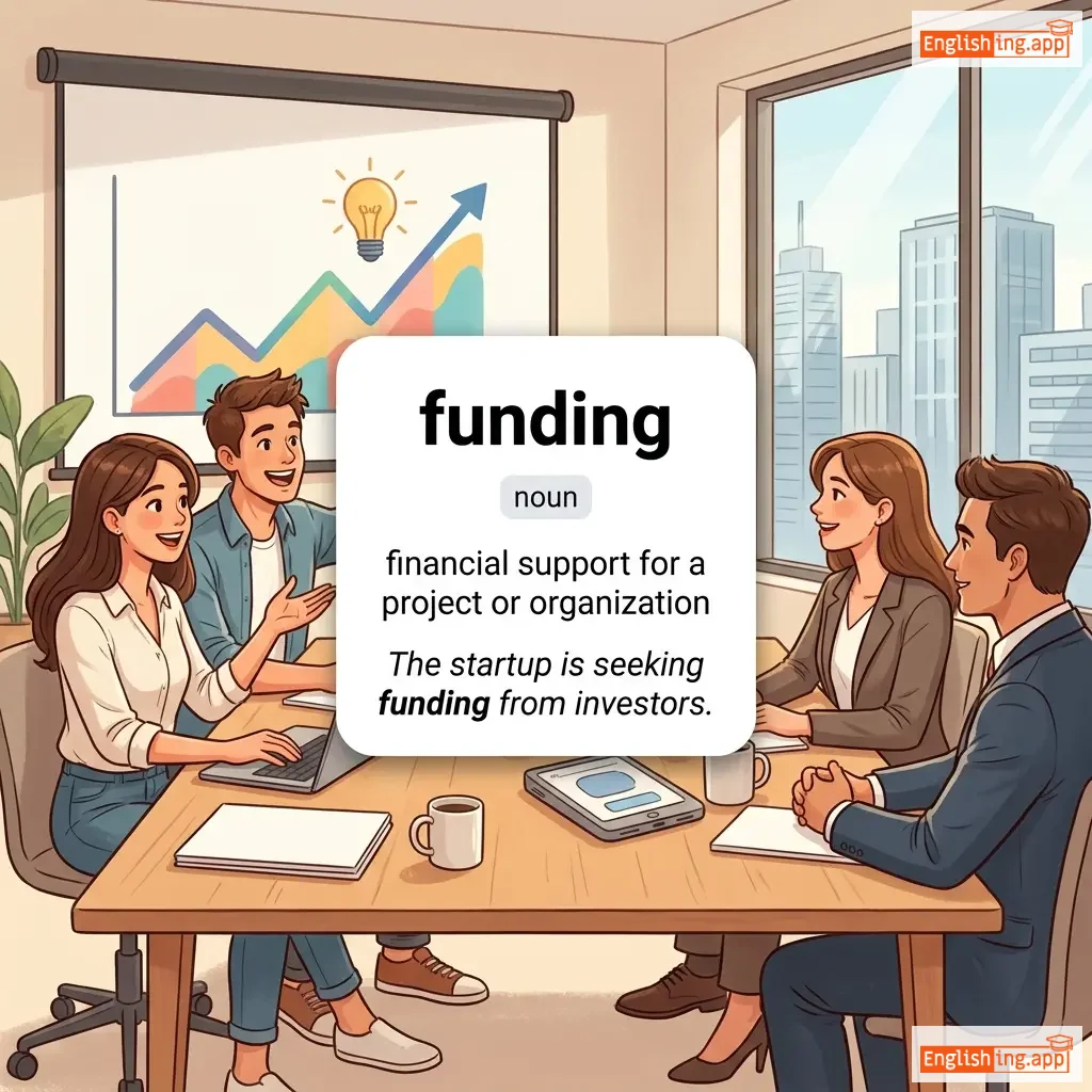 funding definition card — visual illustration of the meaning