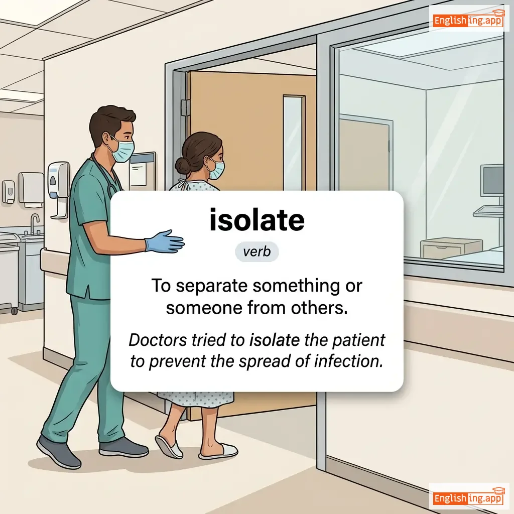 isolate definition card — visual illustration of the meaning