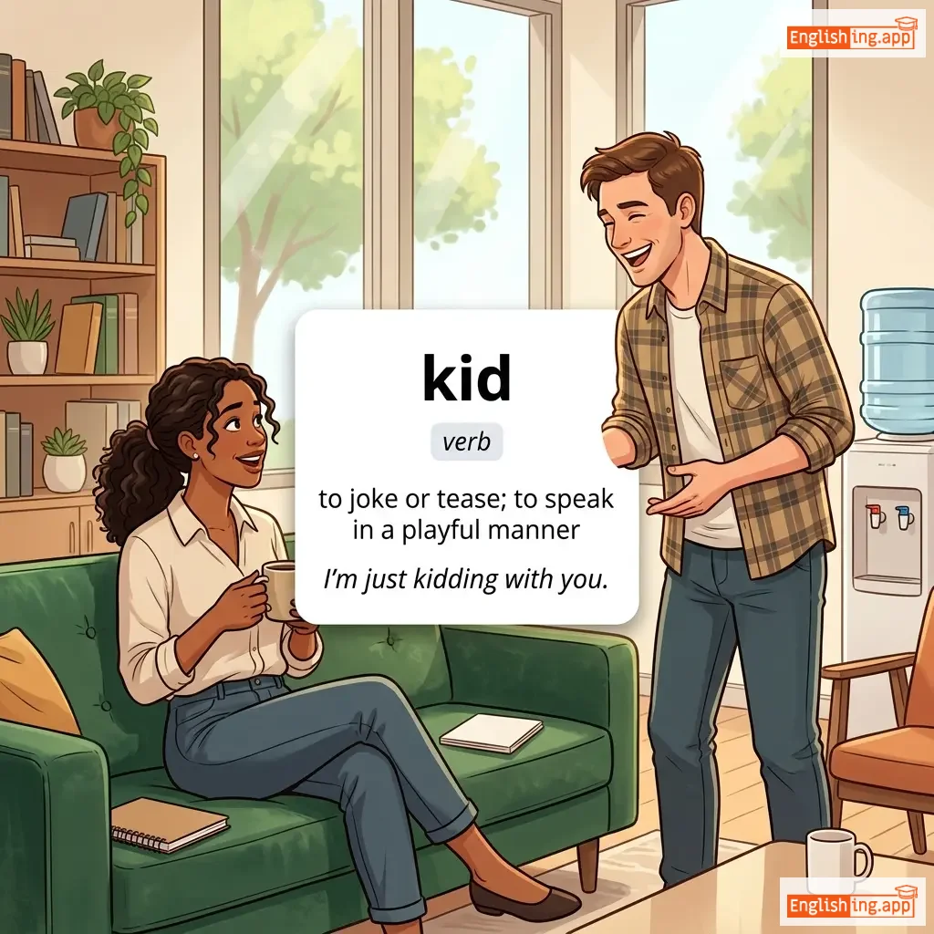 kid definition card — visual illustration of the meaning