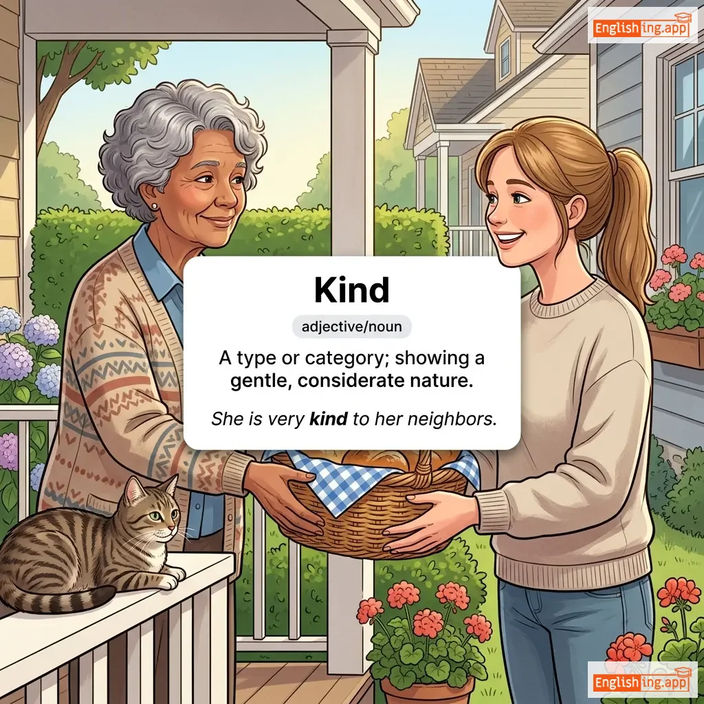Kind definition card — visual illustration of the meaning