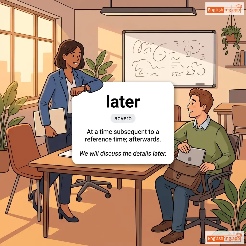 later definition card — visual illustration of the meaning