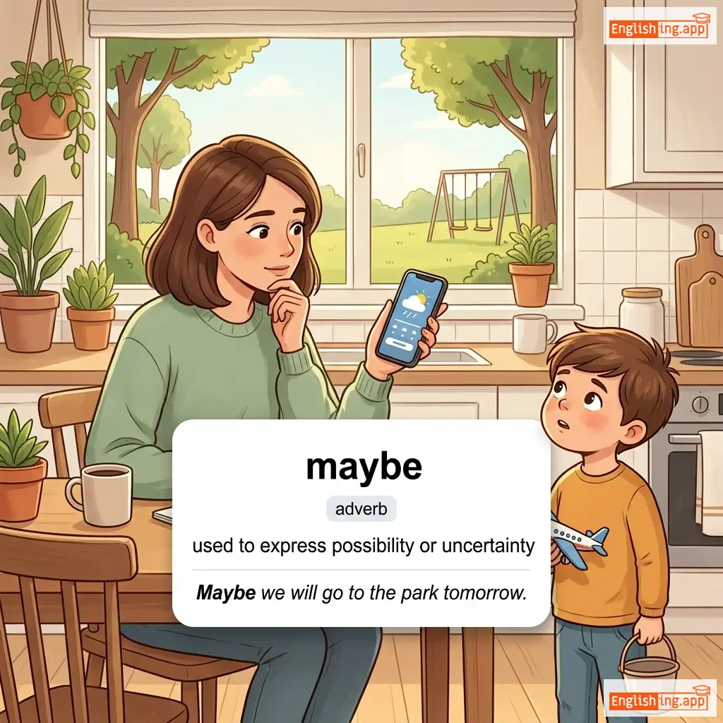 maybe definition card — visual illustration of the meaning