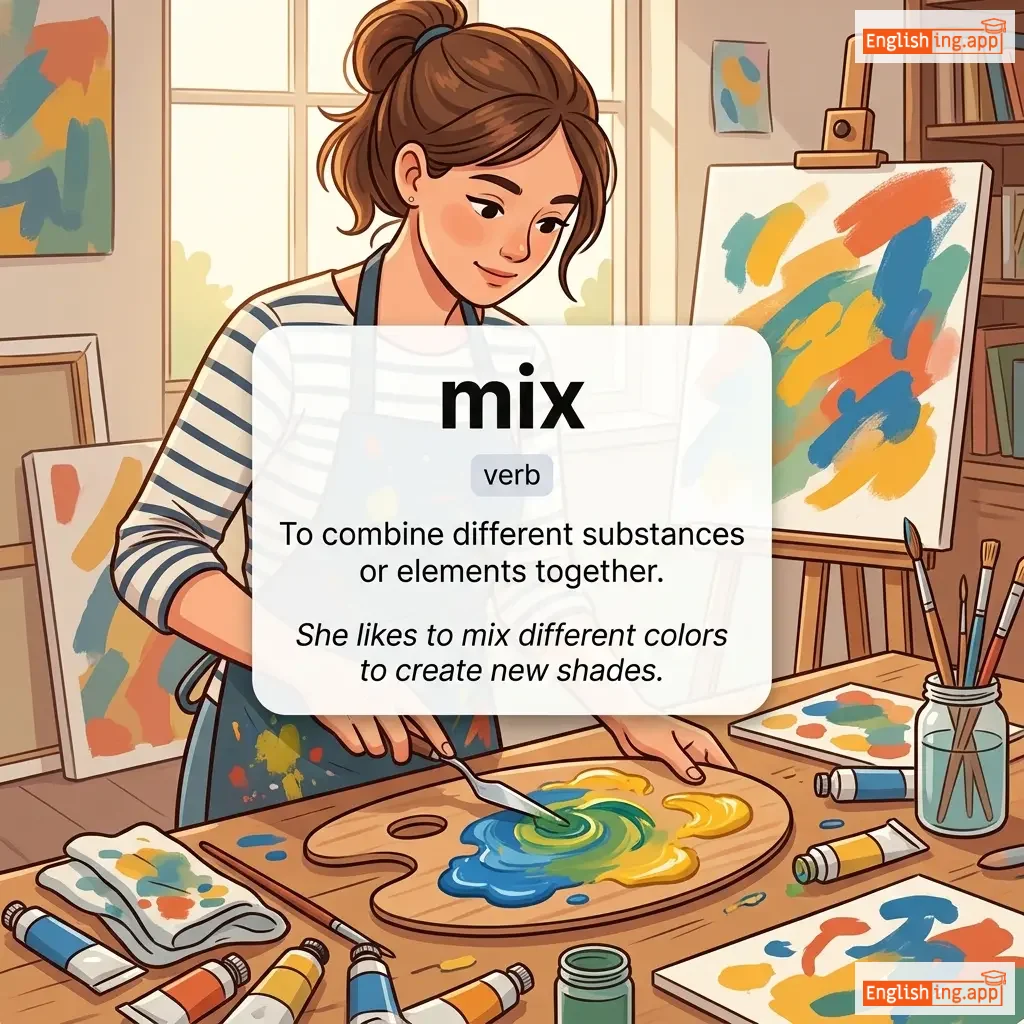 mix definition card — visual illustration of the meaning