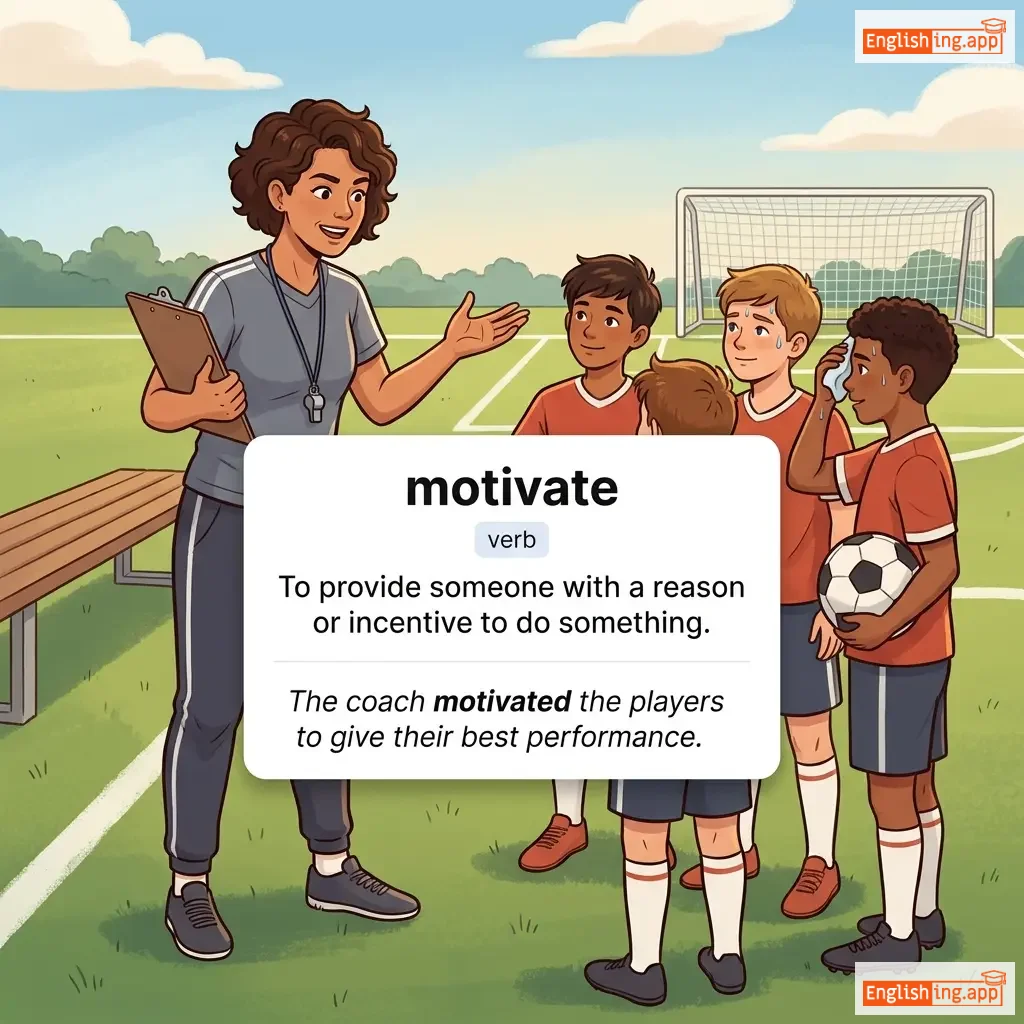 motivate definition card — visual illustration of the meaning