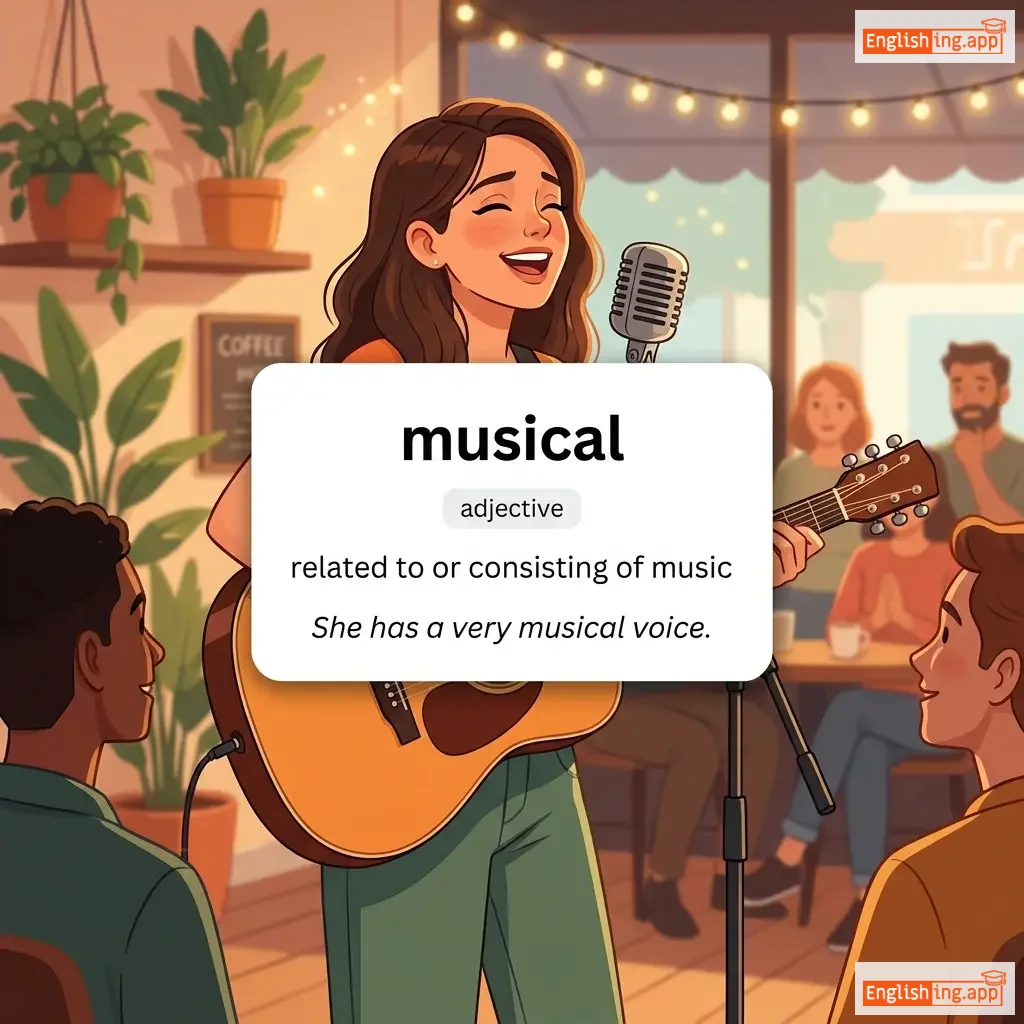 musical definition card — visual illustration of the meaning