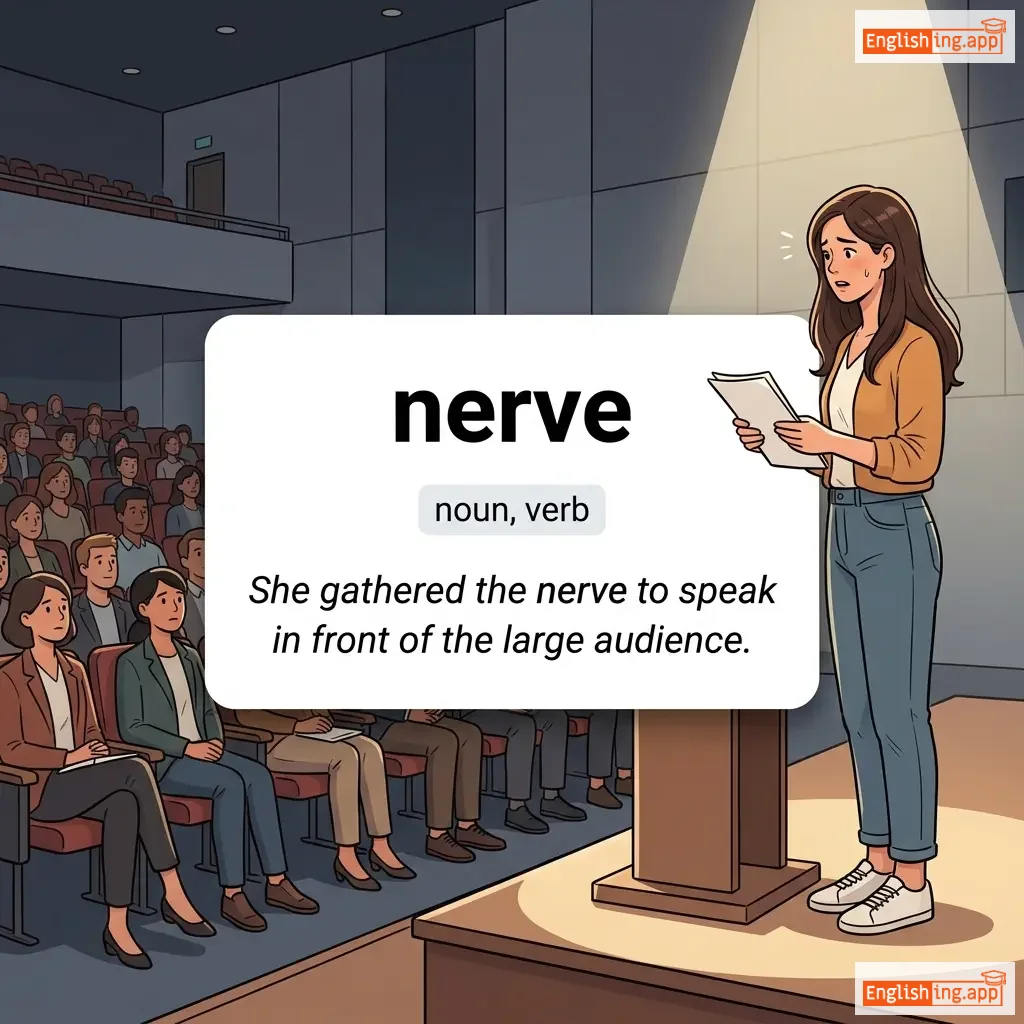 nerve definition card — visual illustration of the meaning