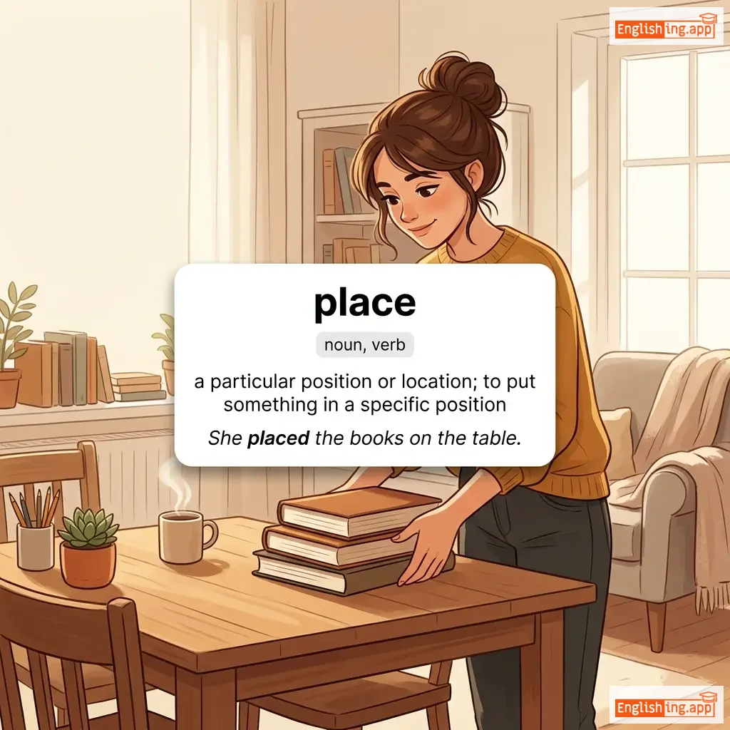 place definition card — visual illustration of the meaning