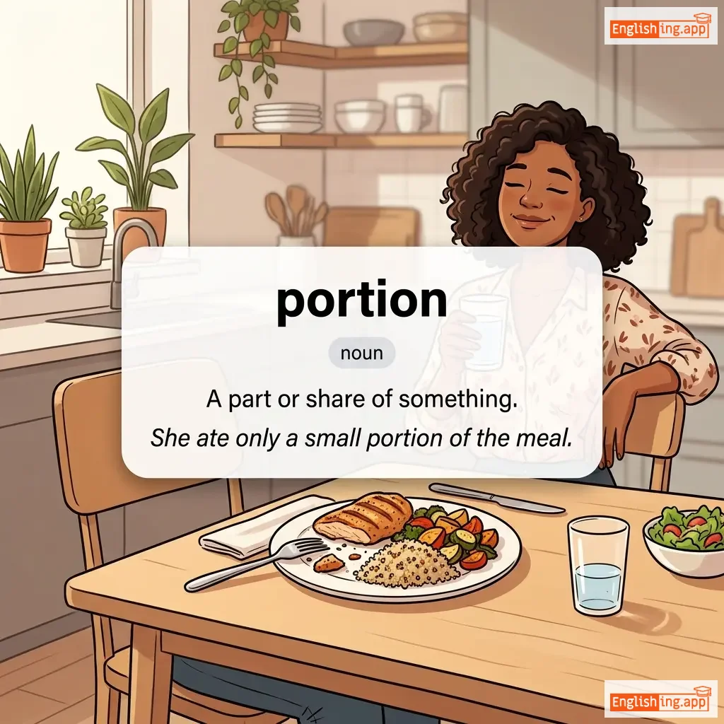 portion definition card — visual illustration of the meaning