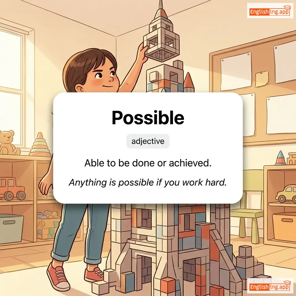 Possible definition card — visual illustration of the meaning