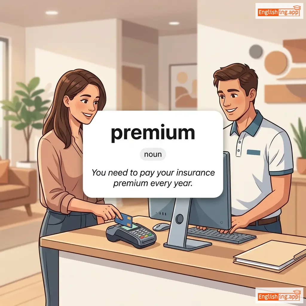 premium definition card — visual illustration of the meaning