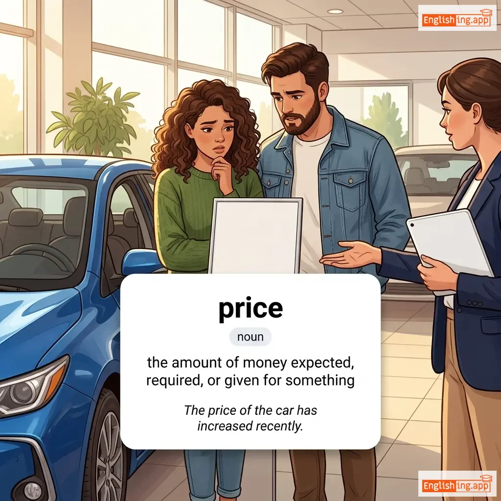 price definition card — visual illustration of the meaning