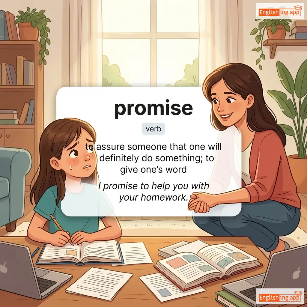 promise definition card — visual illustration of the meaning