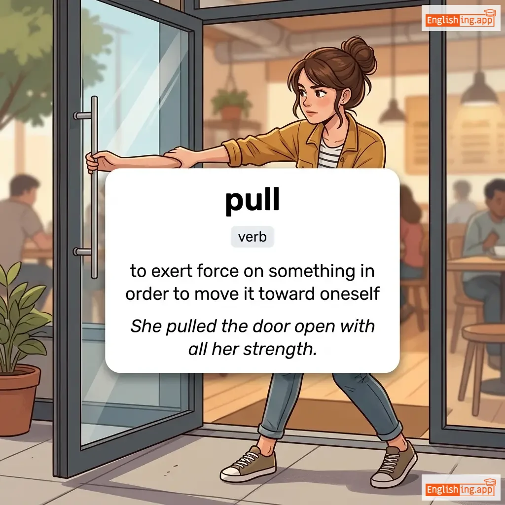 pull definition card — visual illustration of the meaning